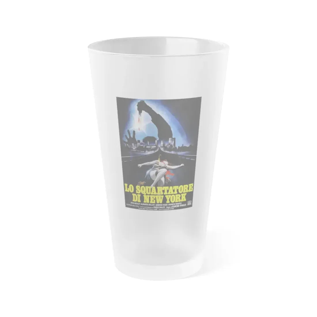 NEW YORK RIPPER 1982 Movie Poster - Frosted Pint Glass 16oz 16oz Frosted - Go Mug Yourself