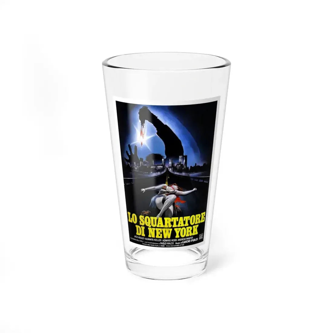 NEW YORK RIPPER 1982 Movie Poster - Pint Glass 16oz 16oz - Go Mug Yourself