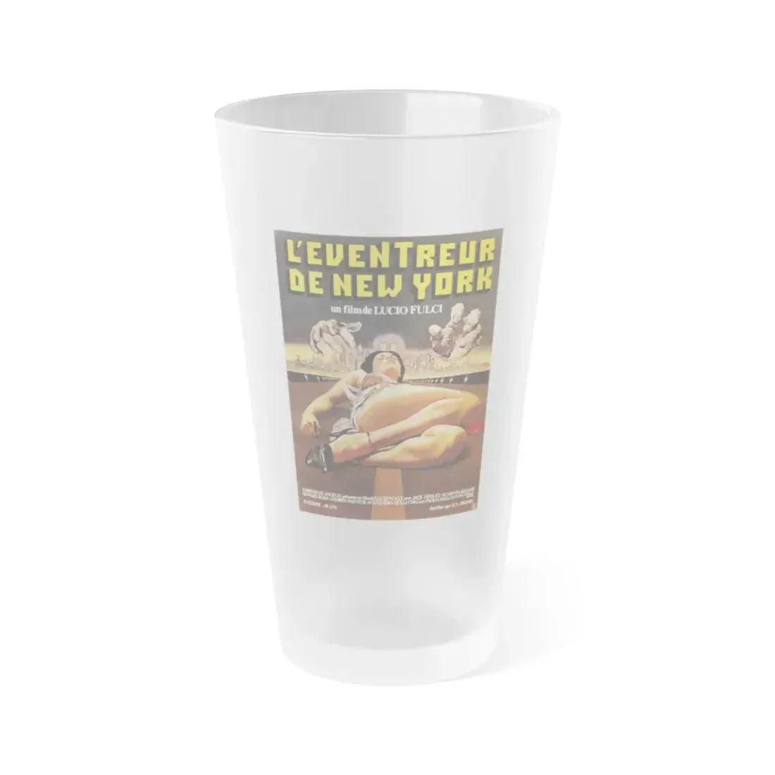 NEW YORK RIPPER (FRENCH) 1982 Movie Poster - Frosted Pint Glass 16oz 16oz Frosted - Go Mug Yourself
