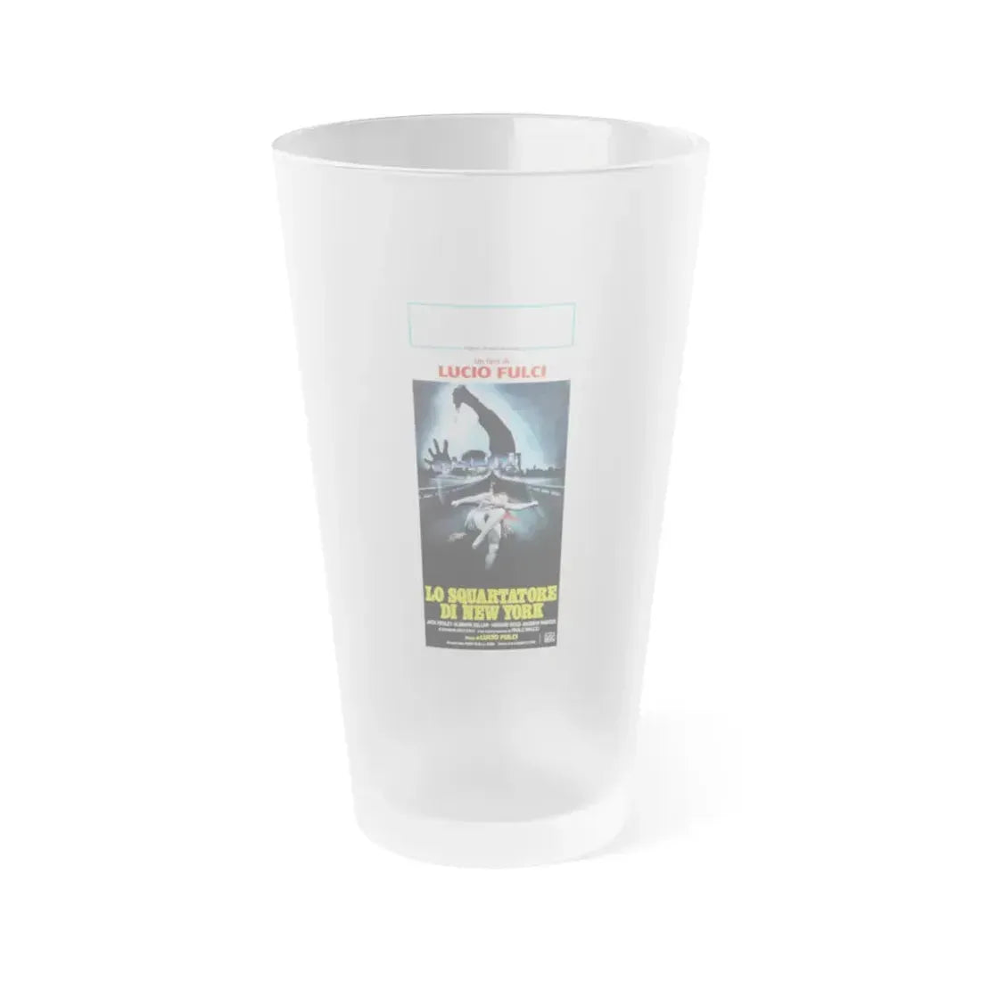 NEW YORK RIPPER (ITALIAN) 1982 Movie Poster - Frosted Pint Glass 16oz 16oz Frosted - Go Mug Yourself