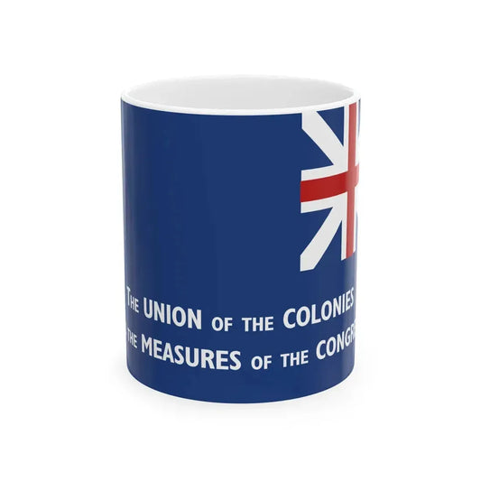 New York Union Flag 1775 reverse (United States) White Coffee Mug 11oz - Go Mug Yourself