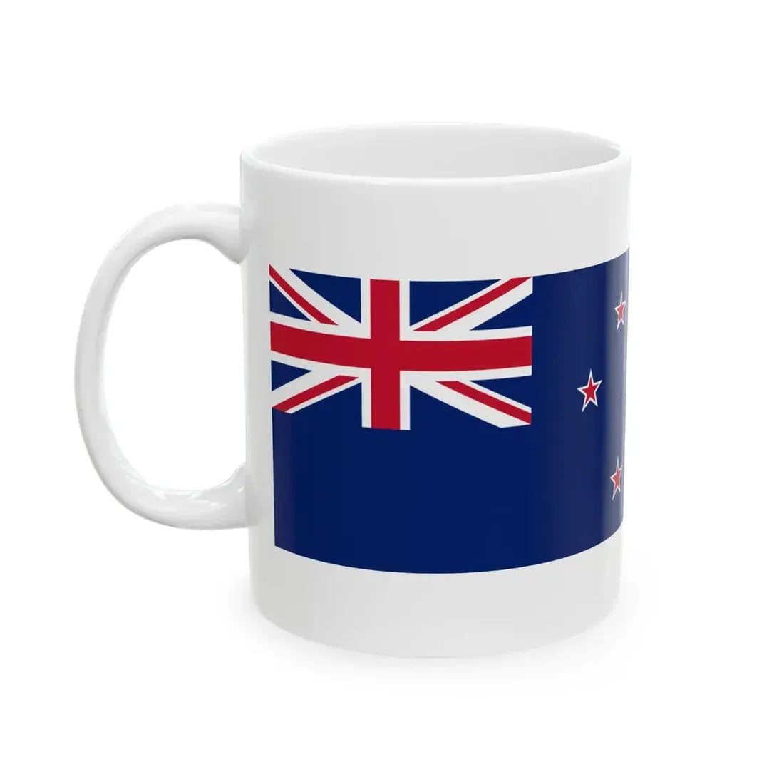 New Zealand and Greece flags (Greece) White Coffee Mug - Go Mug Yourself