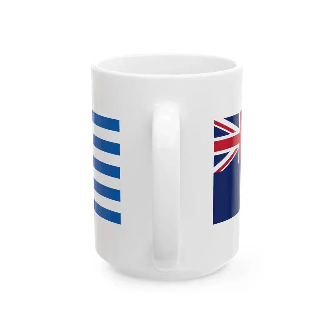 New Zealand and Greece flags (Greece) White Coffee Mug - Go Mug Yourself