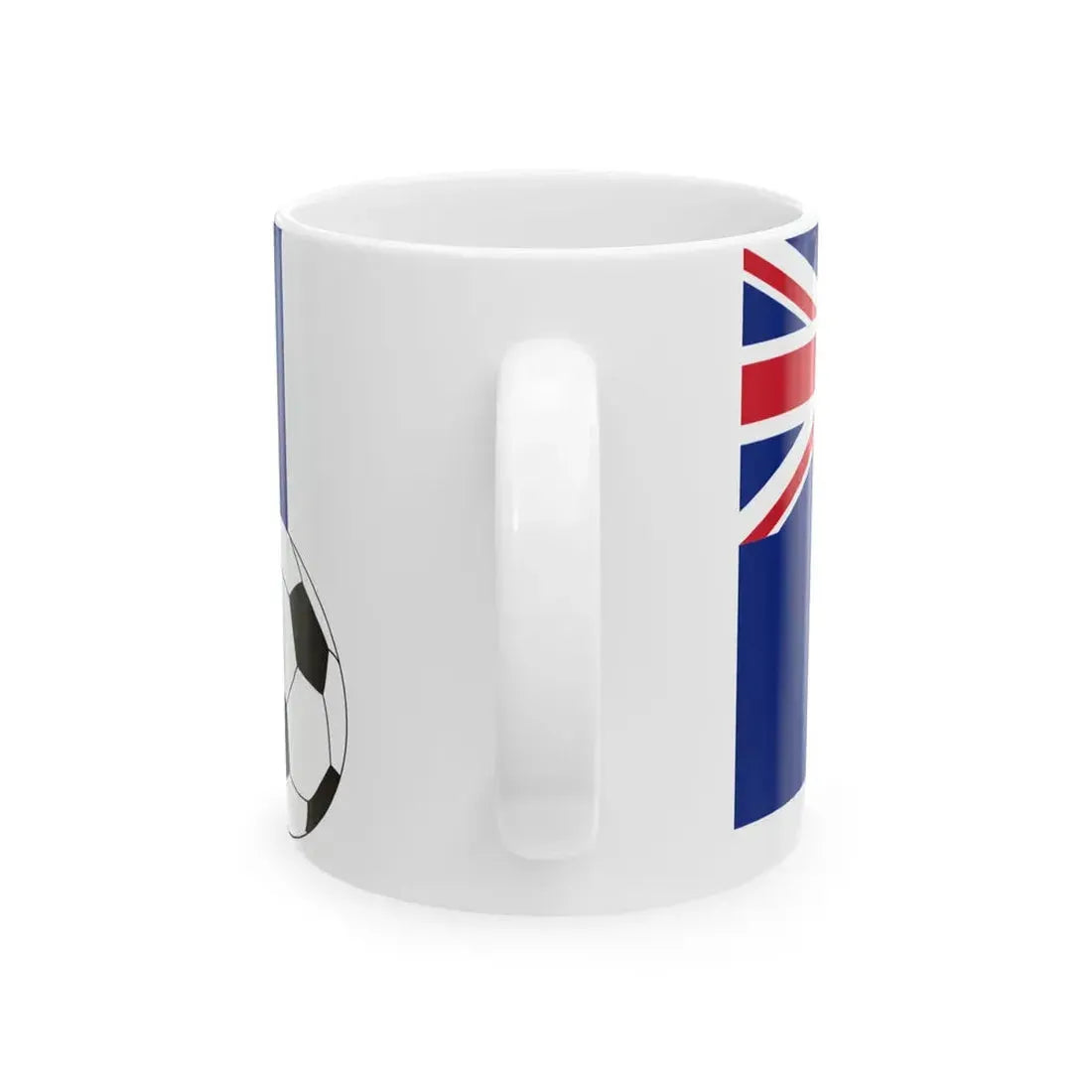 New Zealand flag football (New Zealand) White Coffee Mug - Go Mug Yourself