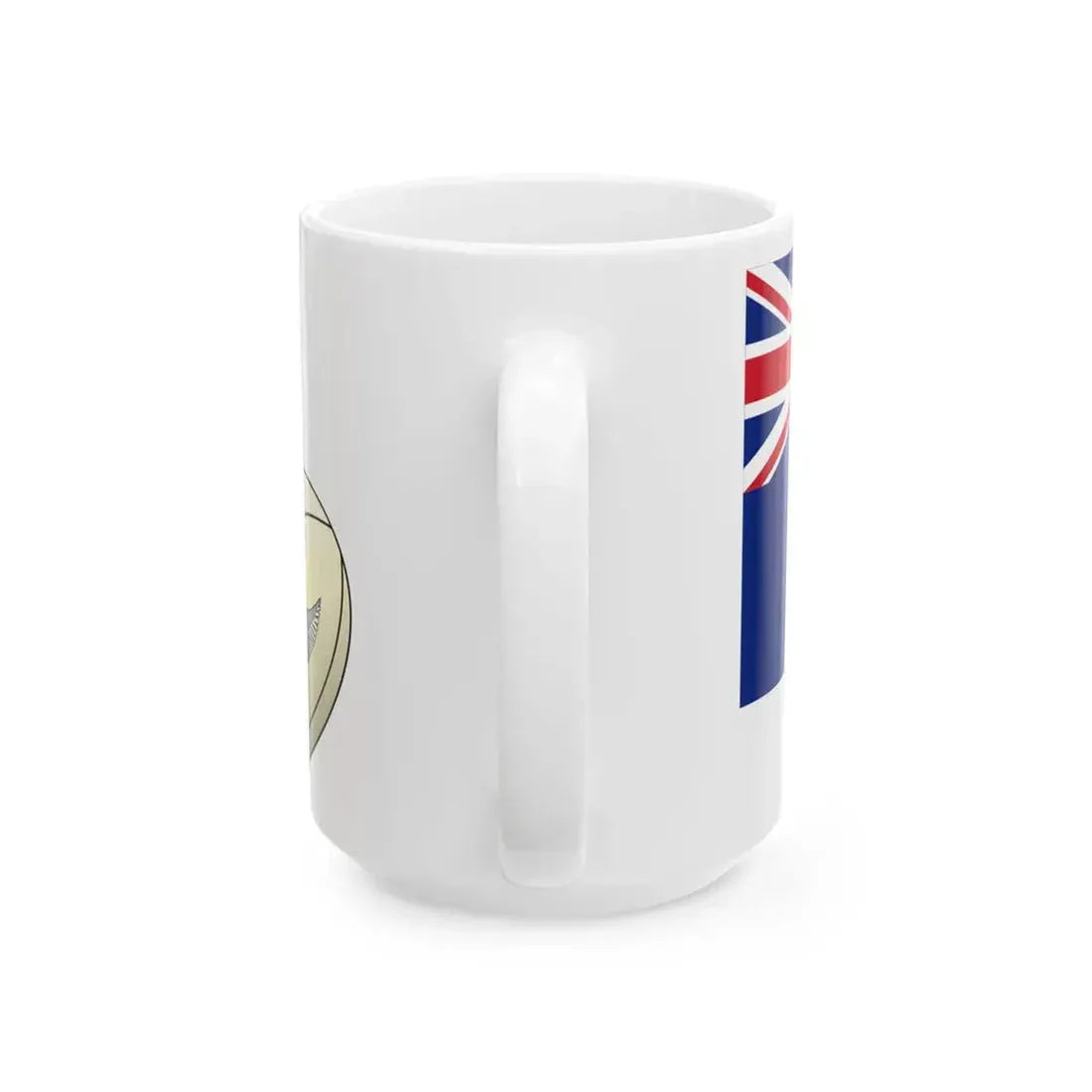 New Zealand flag rugby (New Zealand) White Coffee Mug - Go Mug Yourself