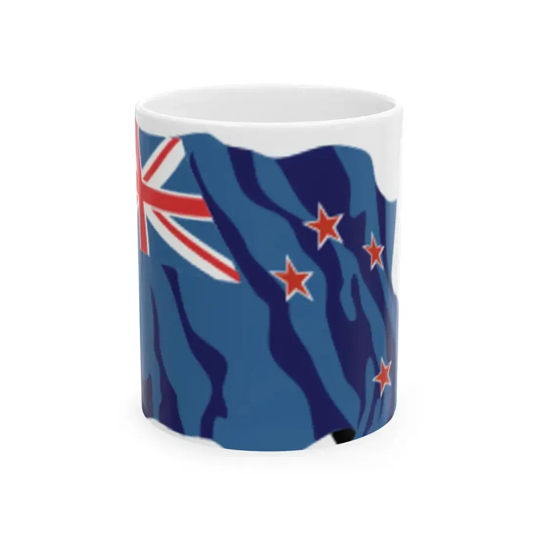 New Zealand flag waving icon (New Zealand) White Coffee Mug 11oz - Go Mug Yourself