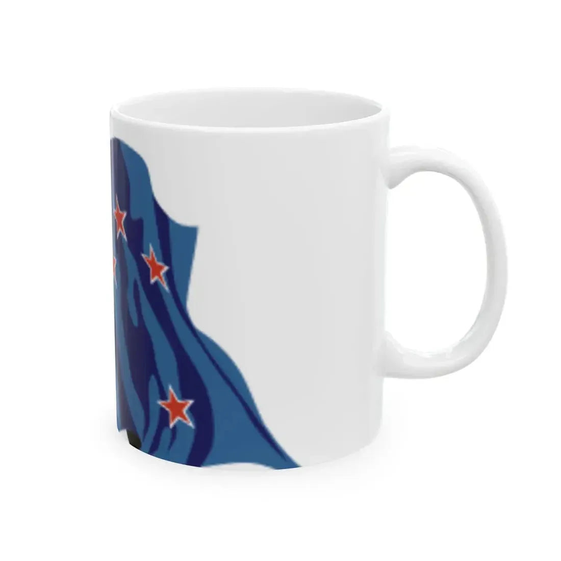 New Zealand flag waving icon (New Zealand) White Coffee Mug - Go Mug Yourself