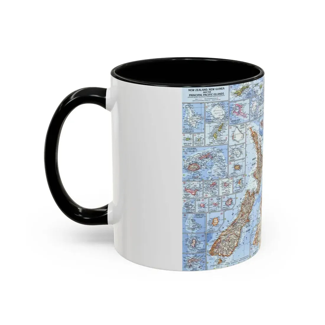 New Zealand, New Guinea (1962) (Map) Accent Coffee Mug - Go Mug Yourself
