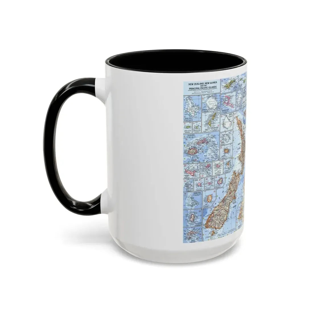 New Zealand, New Guinea (1962) (Map) Accent Coffee Mug - Go Mug Yourself