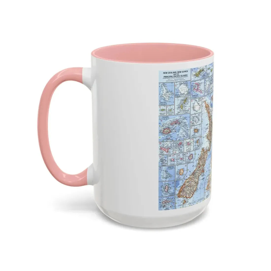 New Zealand, New Guinea (1962) (Map) Accent Coffee Mug - Go Mug Yourself