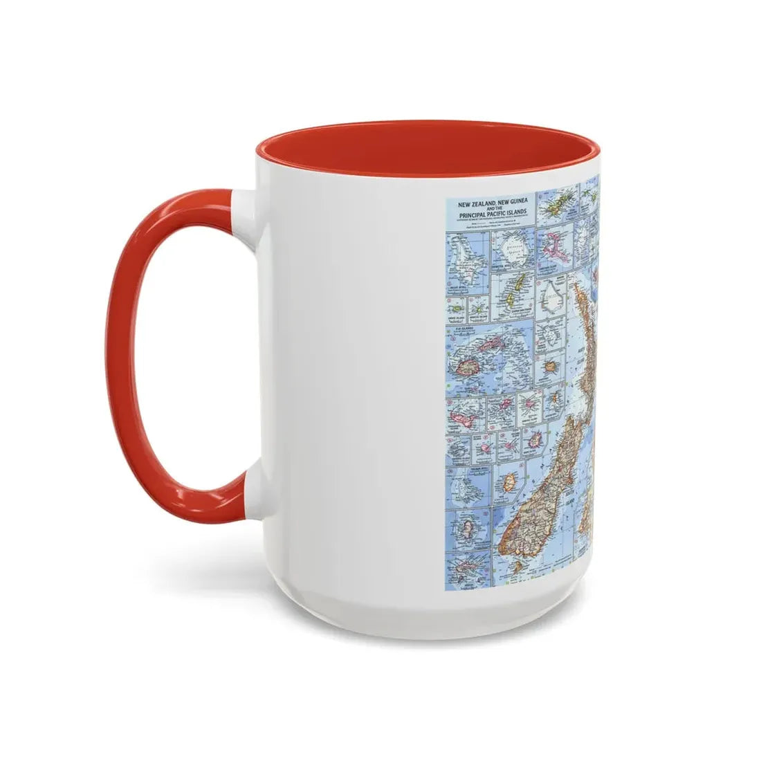 New Zealand, New Guinea (1962) (Map) Accent Coffee Mug - Go Mug Yourself