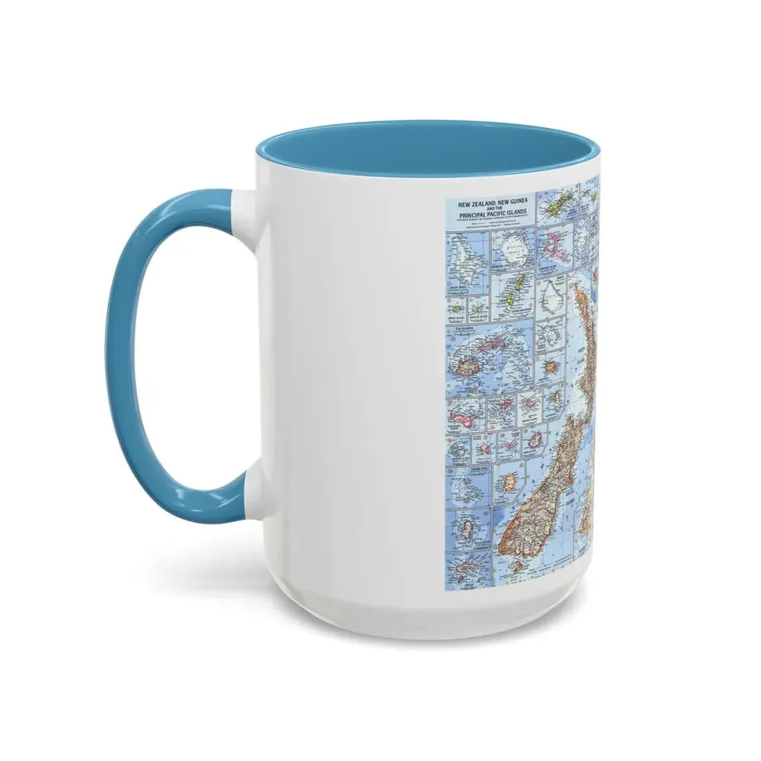 New Zealand, New Guinea (1962) (Map) Accent Coffee Mug - Go Mug Yourself