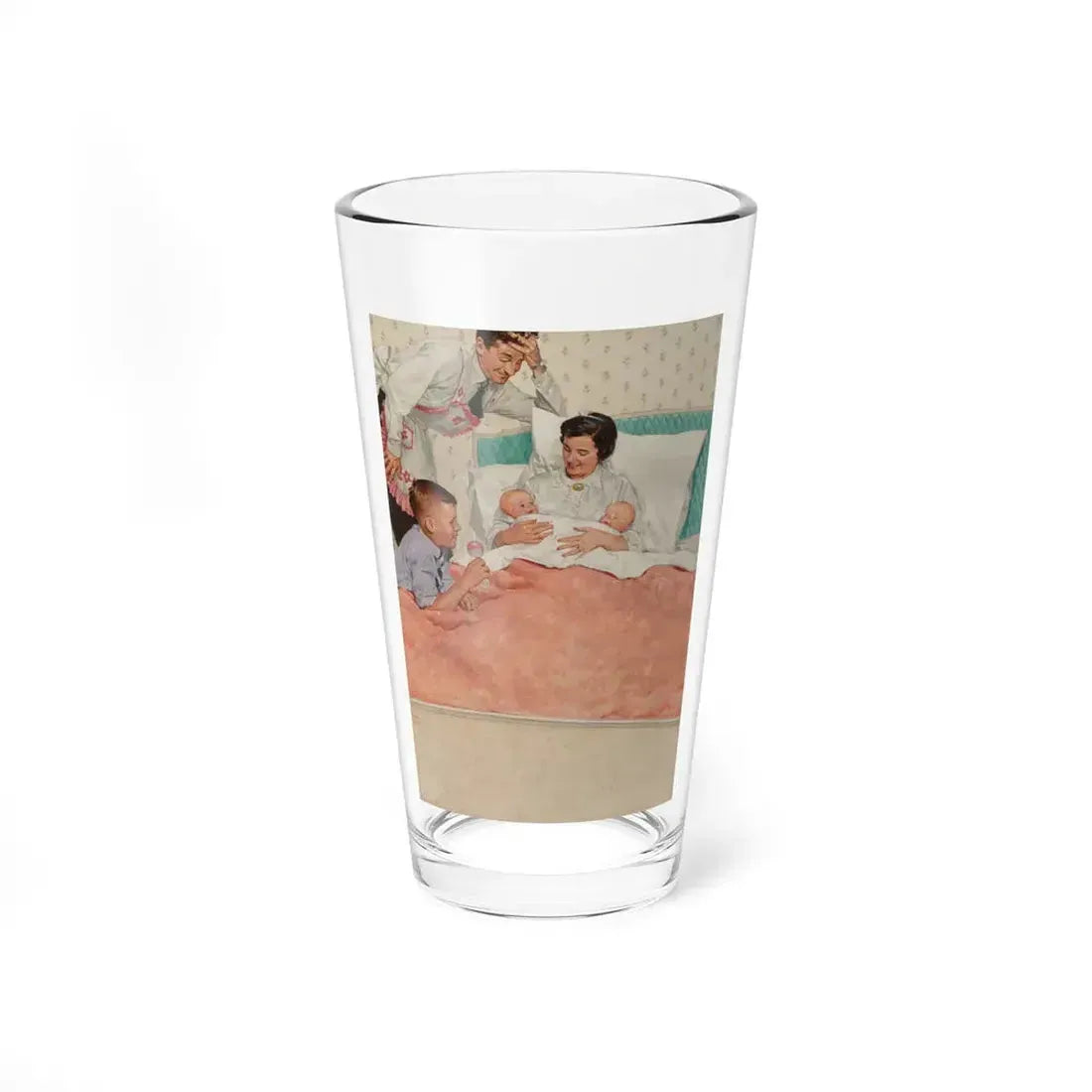 Newborns, magazine illustration (Magazine Illustration) Pint Glass 16oz 16oz - Go Mug Yourself