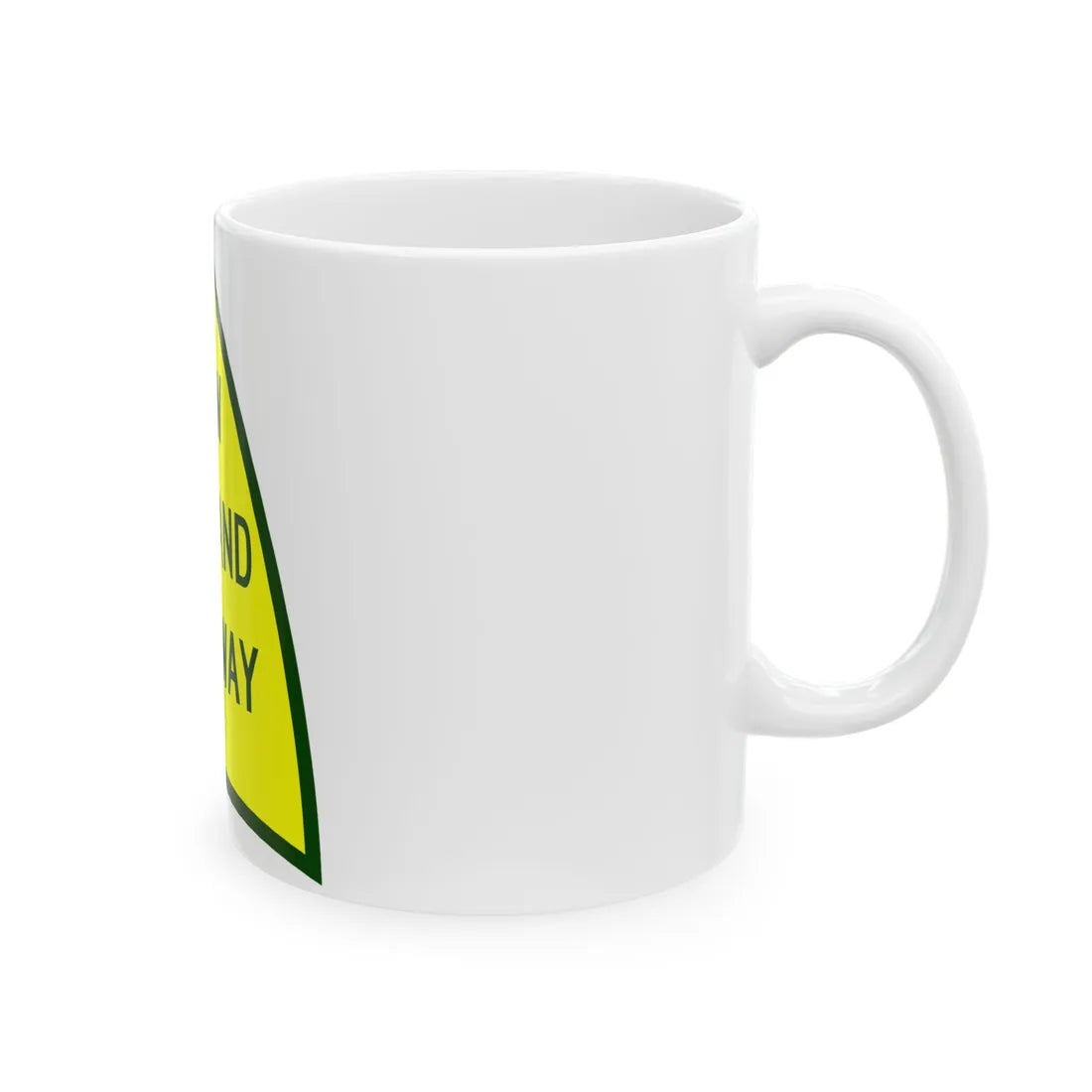 NewEngThruway (New York) (Road Sign) White Coffee Mug - Go Mug Yourself