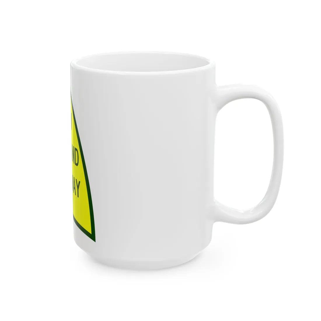 NewEngThruway (New York) (Road Sign) White Coffee Mug - Go Mug Yourself