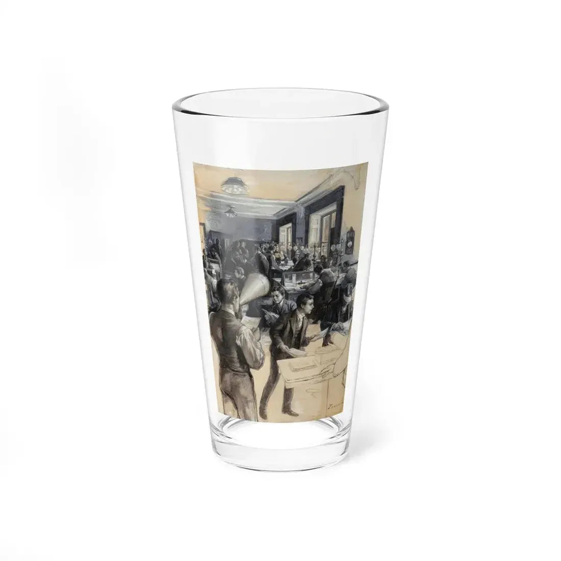 News by Megaphone (Magazine Illustration) Pint Glass 16oz 16oz - Go Mug Yourself