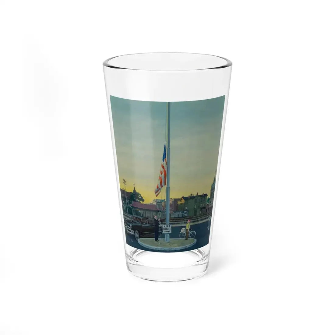 Newsboys Standing at Attention (Magazine Illustration) Pint Glass 16oz 16oz - Go Mug Yourself