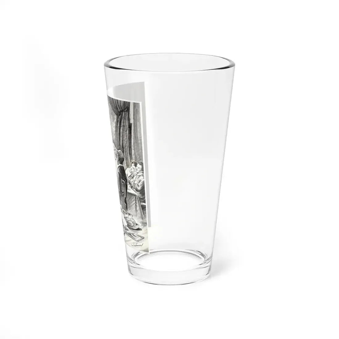 Newspaper Illustration (AP Wire Service, c. 1940s) (Magazine Illustration) Pint Glass 16oz - Go Mug Yourself