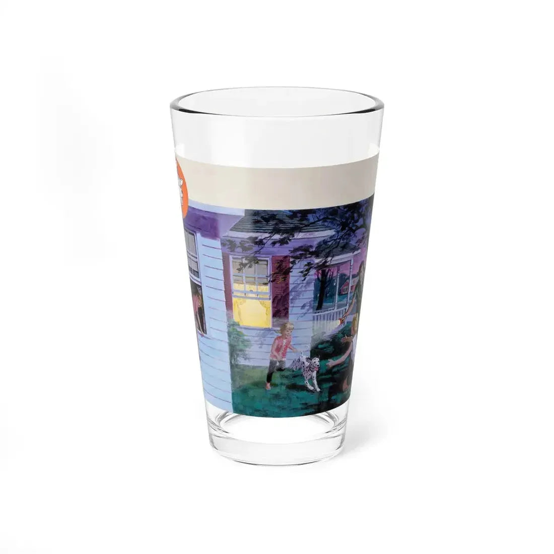 NFPA- Family Nighttime Fire Drill (Magazine Illustration) Pint Glass 16oz 16oz - Go Mug Yourself