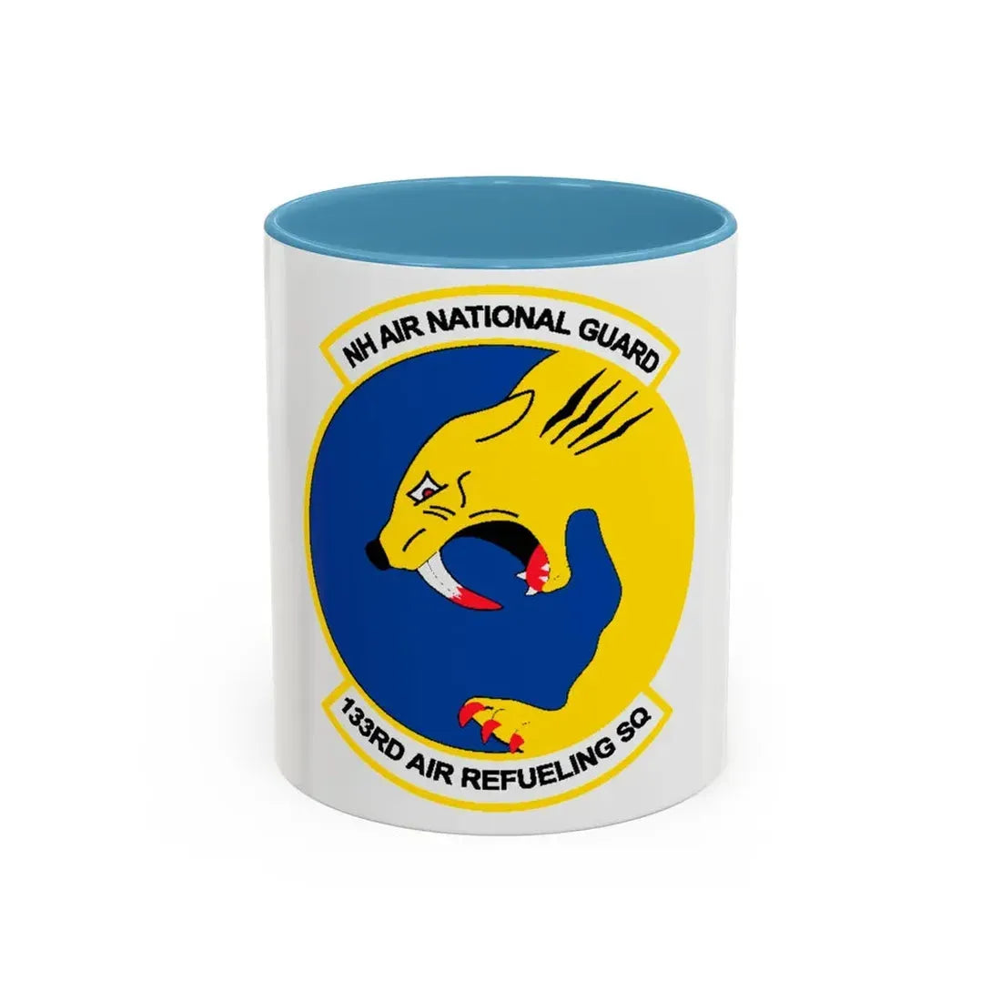 NH ANG 133rd ARS 2 (U.S. Air Force) Accent Coffee Mug 11oz Light Blue - Go Mug Yourself