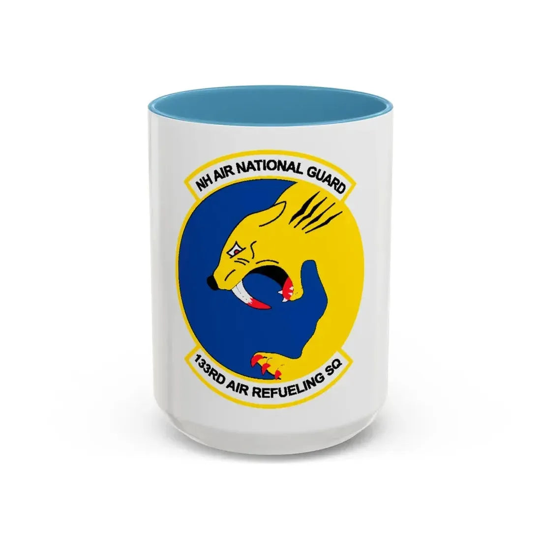 NH ANG 133rd ARS 2 (U.S. Air Force) Accent Coffee Mug 15oz Light Blue - Go Mug Yourself