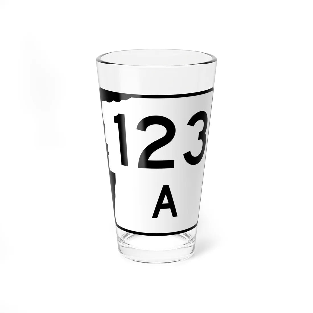NH Route 123A (New Hampshire) (Road Sign) Pint Glss 16oz 16oz - Go Mug Yourself