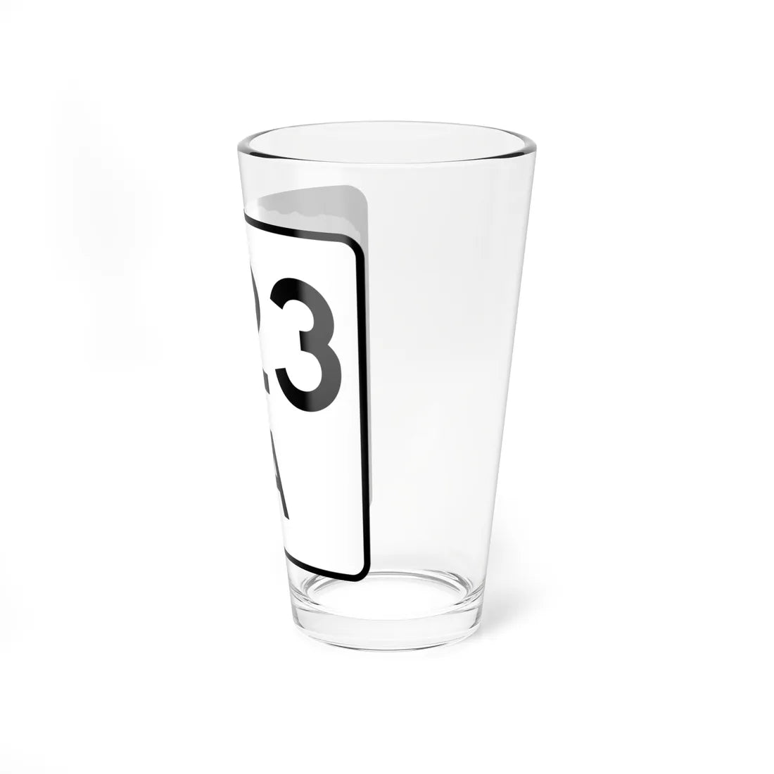 NH Route 123A (New Hampshire) (Road Sign) Pint Glss 16oz - Go Mug Yourself