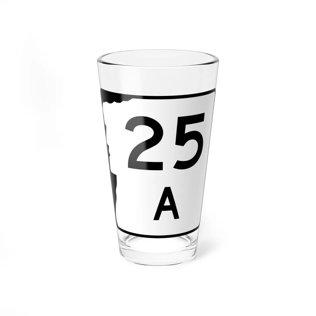 NH Route 25A (New Hampshire) (Road Sign) Pint Glss 16oz 16oz - Go Mug Yourself