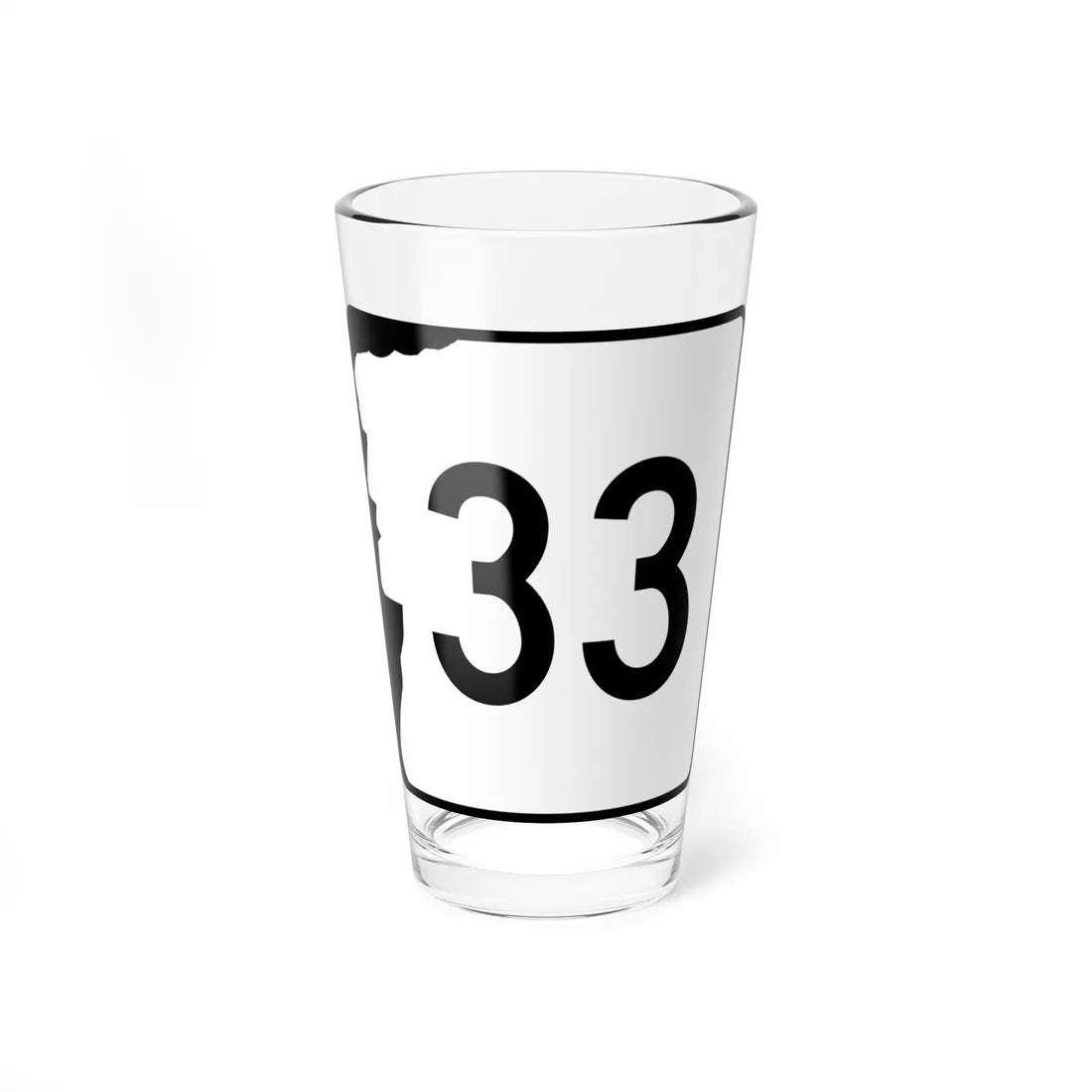 NH Route 33 (New Hampshire) (Road Sign) Pint Glss 16oz 16oz - Go Mug Yourself