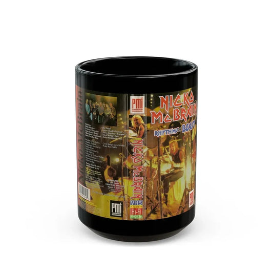 NICKO MCBRAIN RYTHMS OF THE BEAST (VHS COVER) - Black Coffee Mug 15oz - Go Mug Yourself