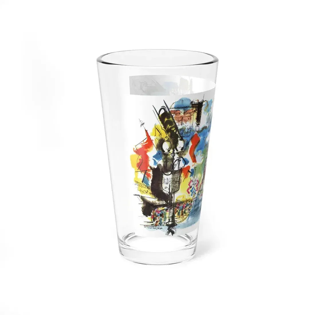 Nicollet Avenue, Minneapolis by Cedric Adams, Esquire, 1954 (Magazine Illustration) Pint Glass 16oz - Go Mug Yourself