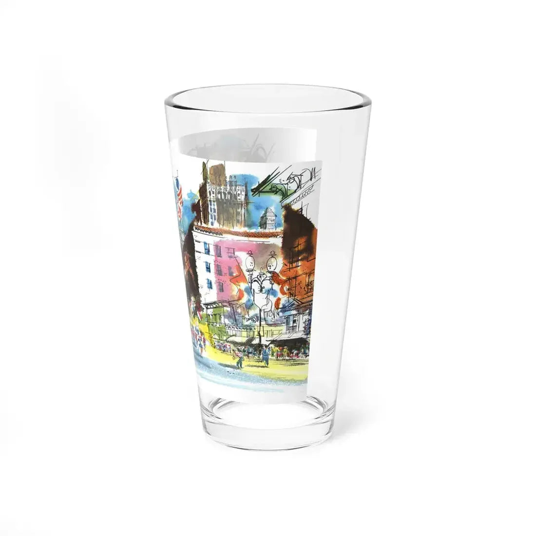 Nicollet Avenue, Minneapolis by Cedric Adams, Esquire, 1954 (Magazine Illustration) Pint Glass 16oz - Go Mug Yourself