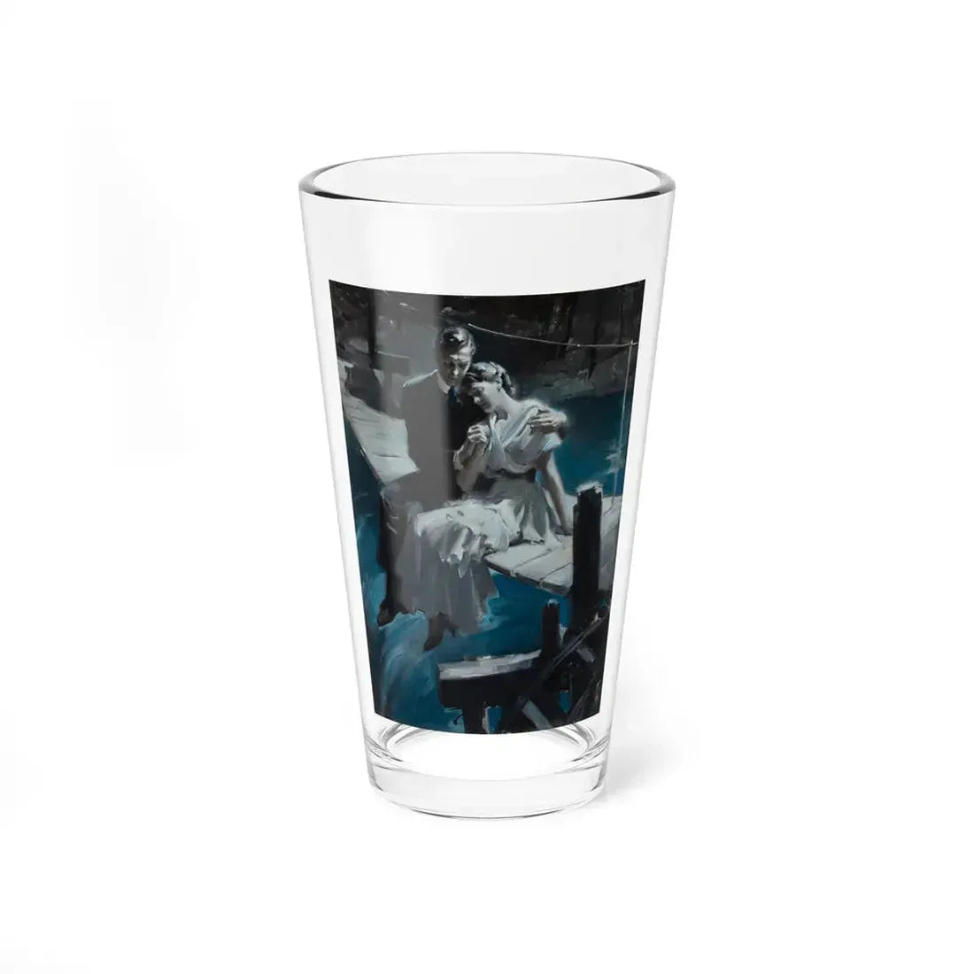 Night Bridge (Magazine Illustration) Pint Glass 16oz 16oz - Go Mug Yourself