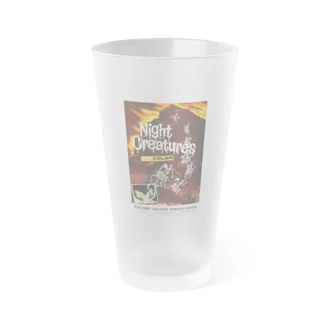 NIGHT CREATURES 1962 Movie Poster - Frosted Pint Glass 16oz 16oz Frosted - Go Mug Yourself