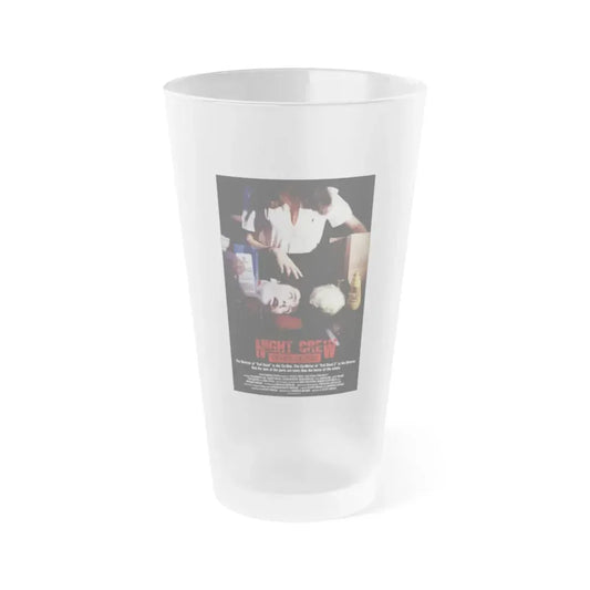 NIGHT CREW THE FINAL CHECKOUT (INTRUDER) 1989 Movie Poster - Frosted Pint Glass 16oz 16oz Frosted - Go Mug Yourself