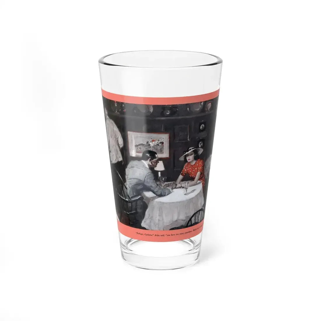 Night-desk Daddies (1), The American Magazine, December 1936 (Magazine Illustration) Pint Glass 16oz 16oz - Go Mug Yourself