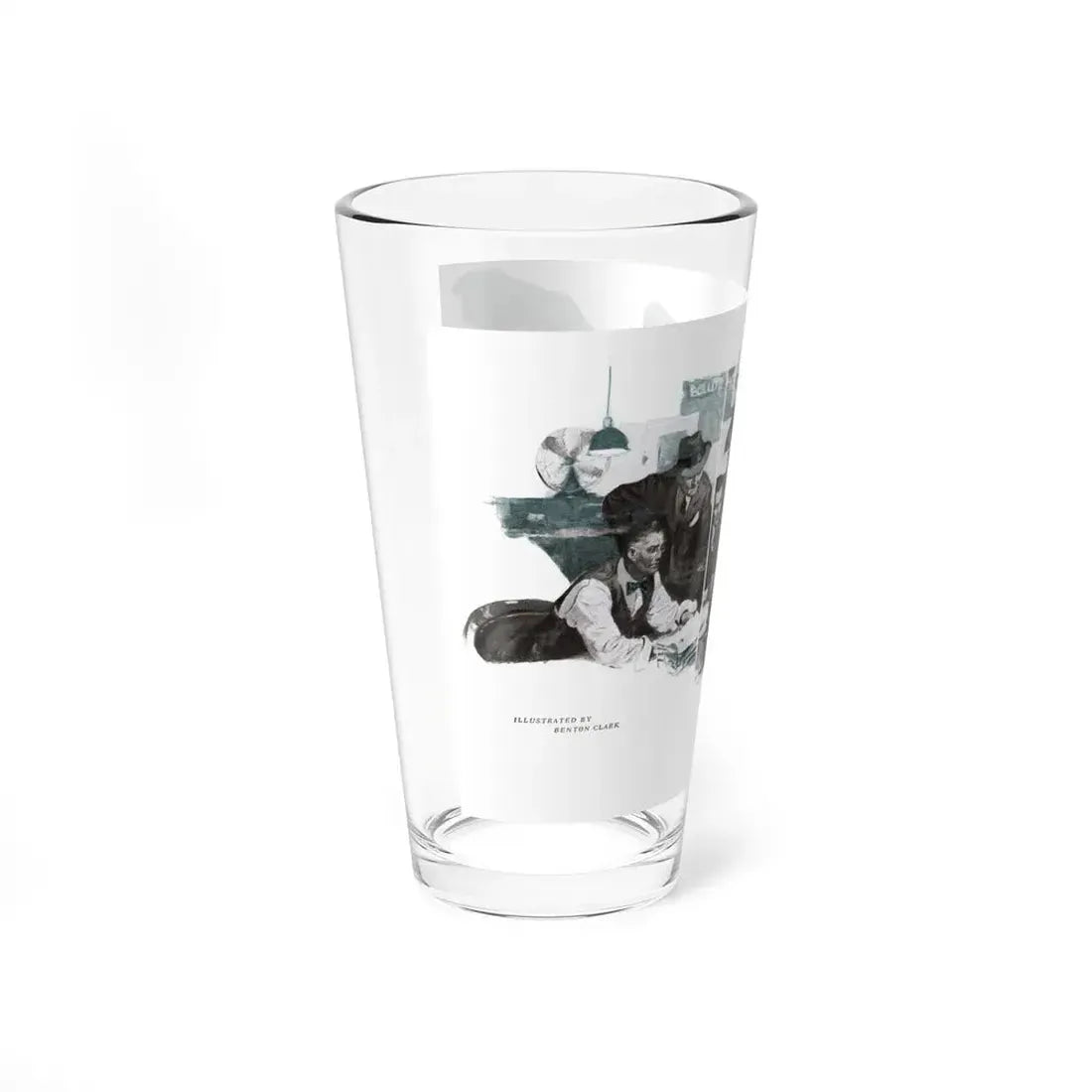 Night-desk Daddies (2), The American Magazine, December 1936 (Magazine Illustration) Pint Glass 16oz - Go Mug Yourself
