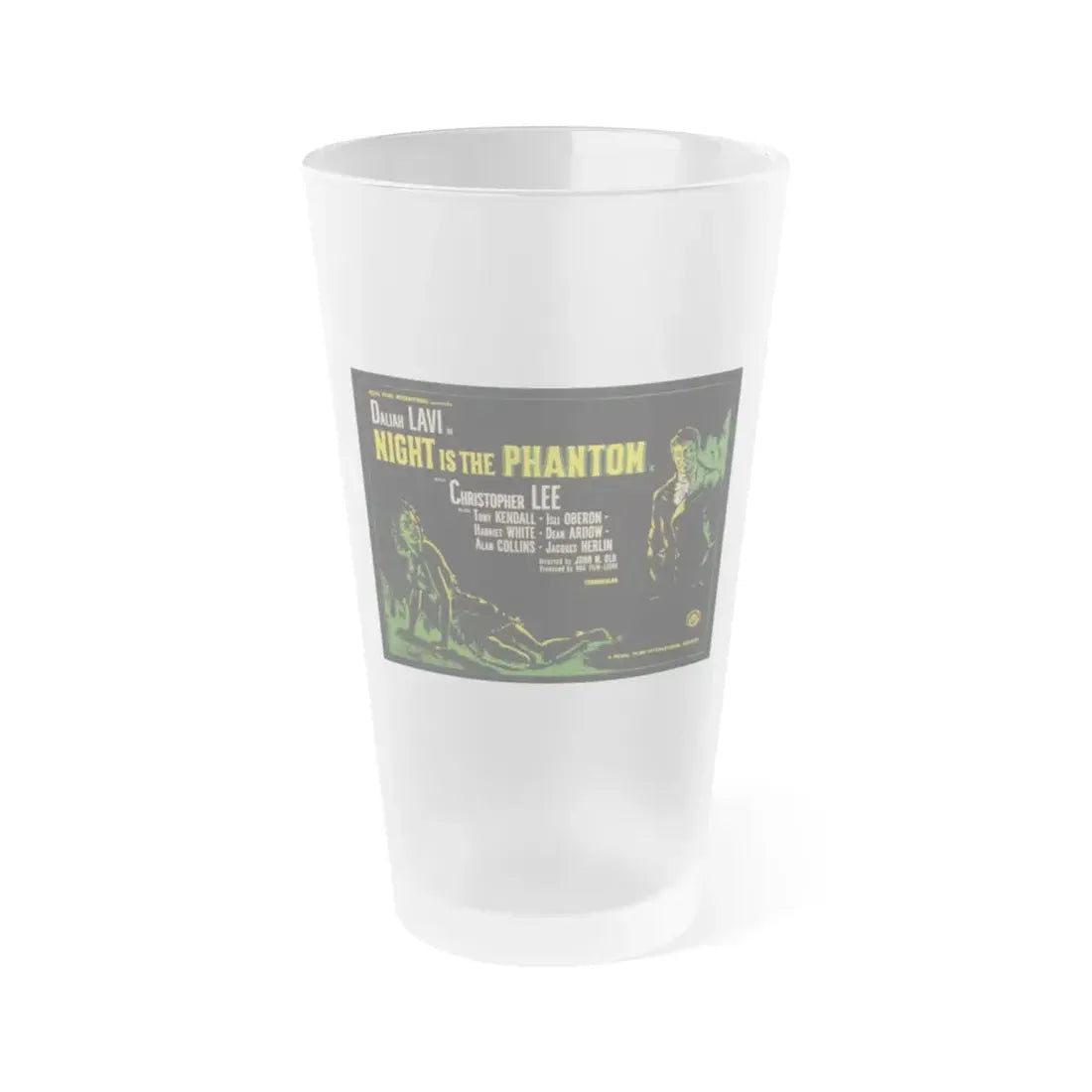 NIGHT IS THE PHANTOM (THE WHIP AND THE BODY) 1963 Movie Poster - Frosted Pint Glass 16oz 16oz Frosted - Go Mug Yourself
