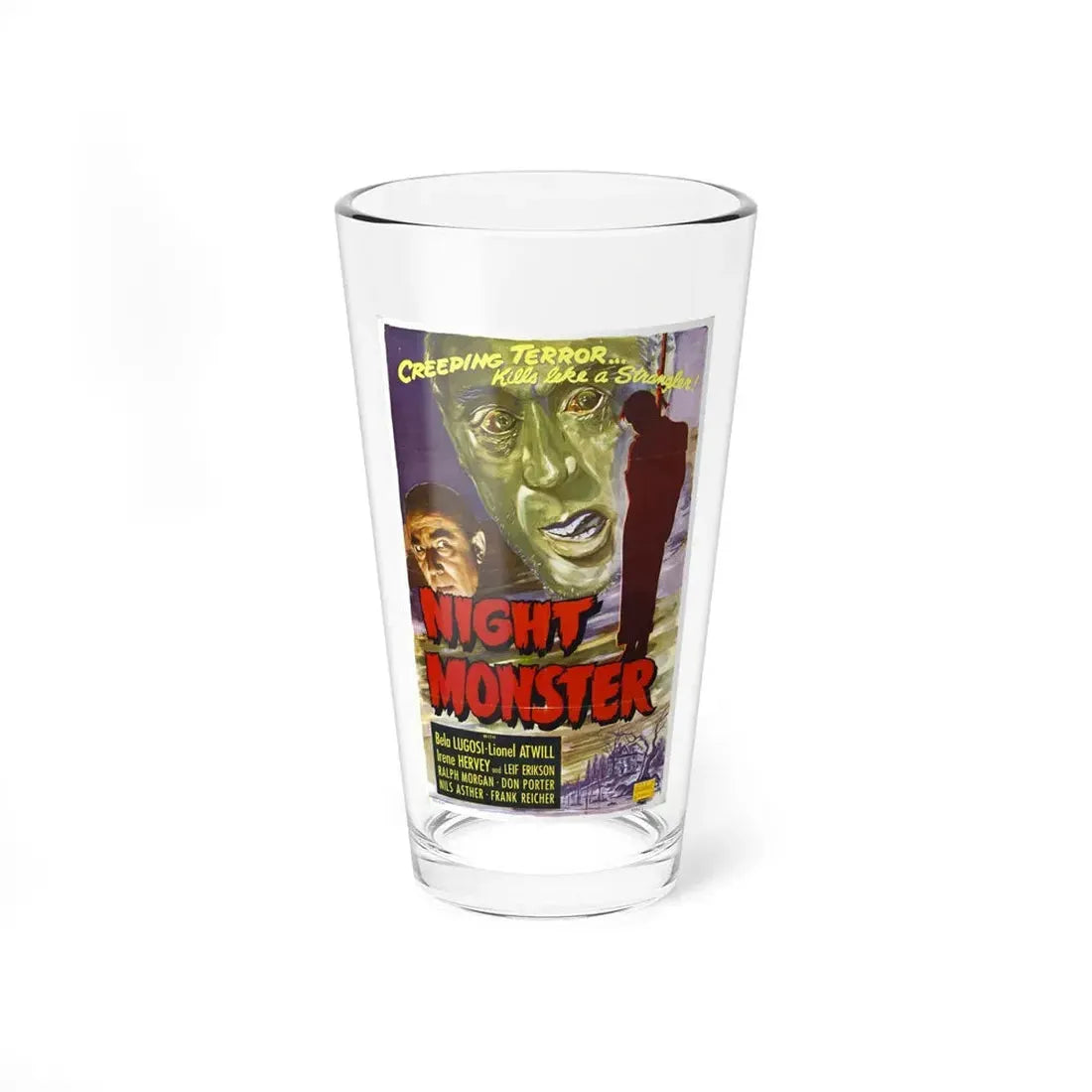 NIGHT MONSTER 1942 Movie Poster - Pint Glass 16oz 16oz - Go Mug Yourself