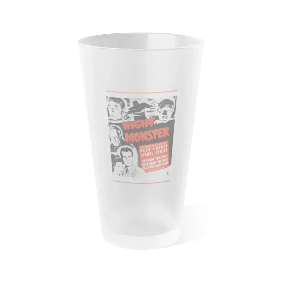 NIGHT MONSTER (3) 1942 Movie Poster - Frosted Pint Glass 16oz 16oz Frosted - Go Mug Yourself