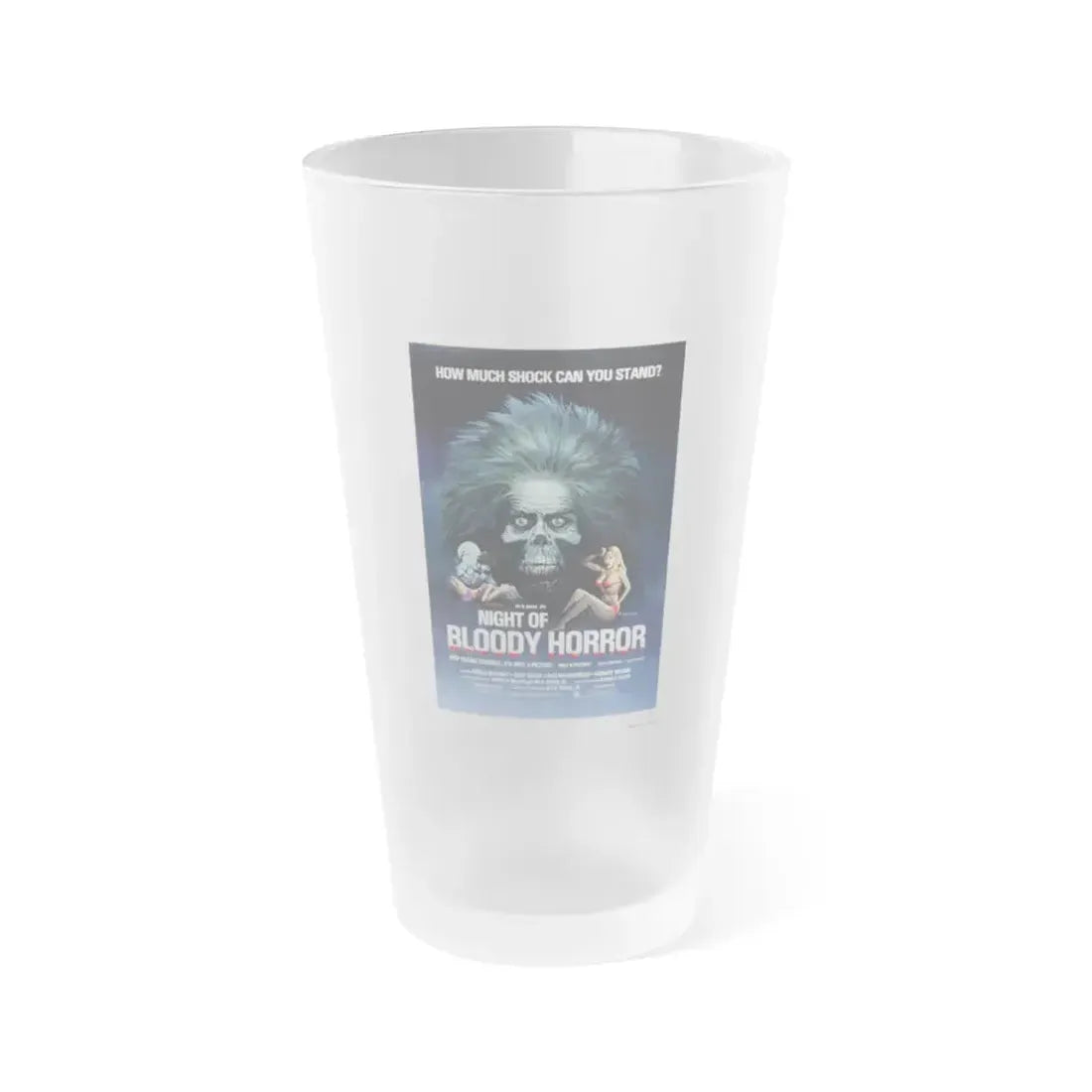 NIGHT OF BLOODY HORROR 1969 Movie Poster - Frosted Pint Glass 16oz 16oz Frosted - Go Mug Yourself
