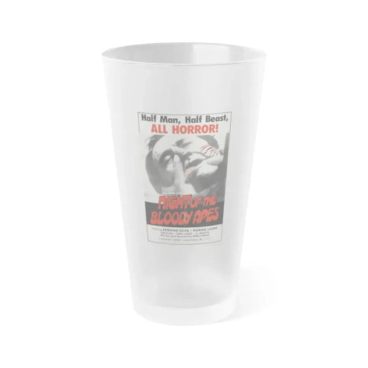 NIGHT OF THE BLOODY APES 1969 Movie Poster - Frosted Pint Glass 16oz 16oz Frosted - Go Mug Yourself