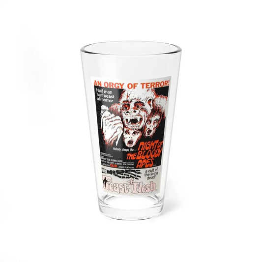NIGHT OF THE BLOODY APES + FEAST OF FLESH 1969 Movie Poster - Pint Glass 16oz 16oz - Go Mug Yourself