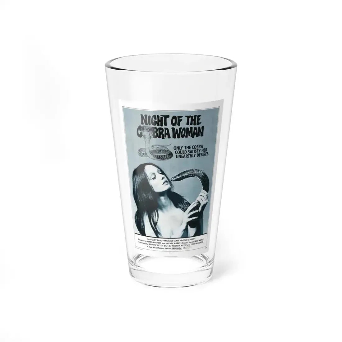 NIGHT OF THE COBRA WOMAN 1972 Movie Poster - Pint Glass 16oz 16oz - Go Mug Yourself