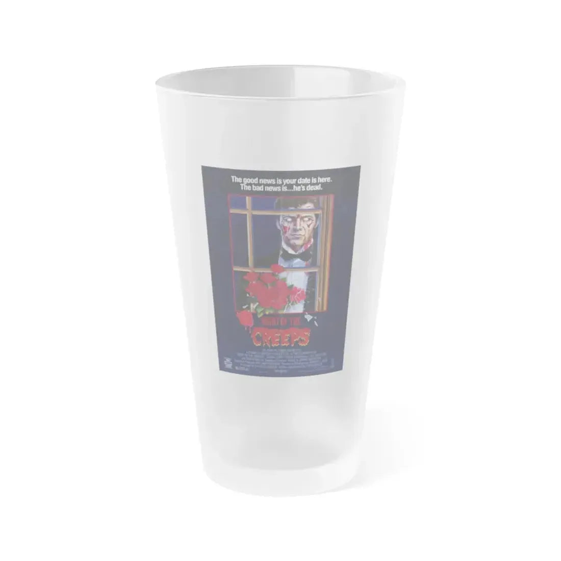 NIGHT OF THE CREEPS 1986 Movie Poster - Frosted Pint Glass 16oz 16oz Frosted - Go Mug Yourself