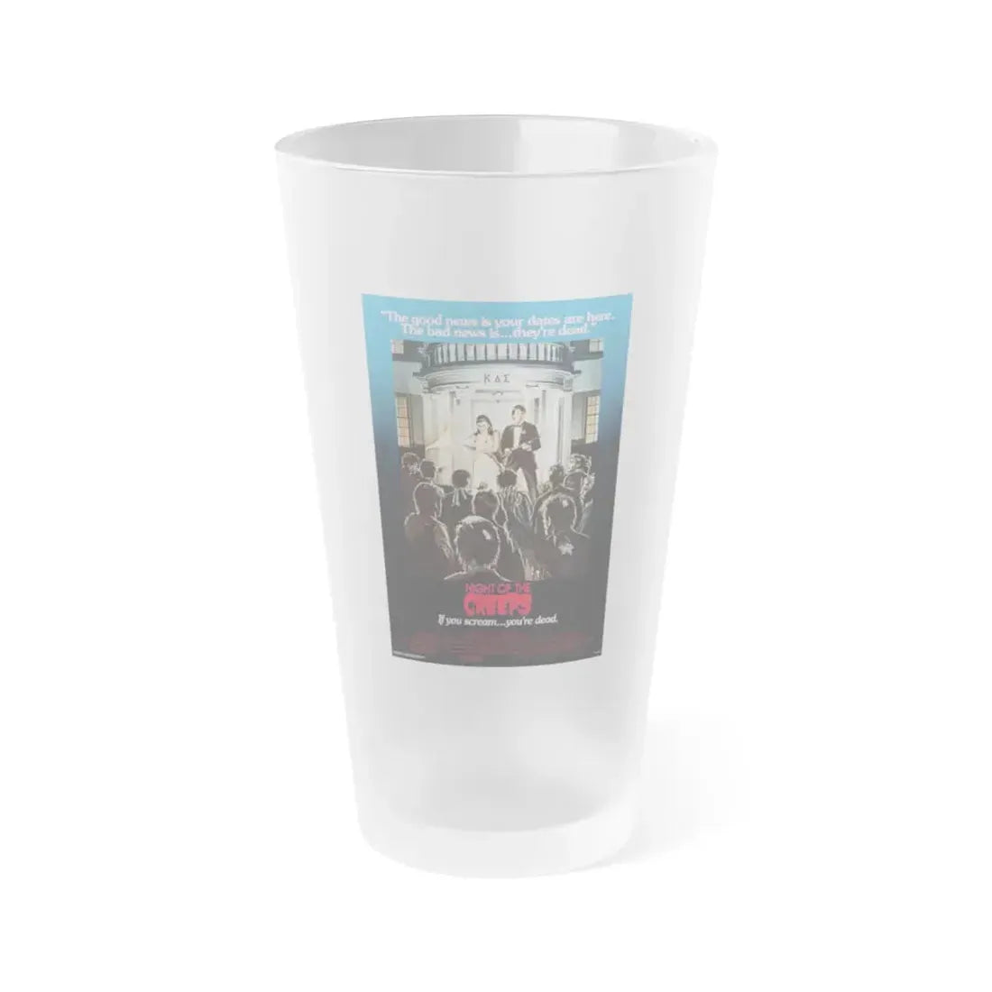 NIGHT OF THE CREEPS (2) 1986 Movie Poster - Frosted Pint Glass 16oz 16oz Frosted - Go Mug Yourself