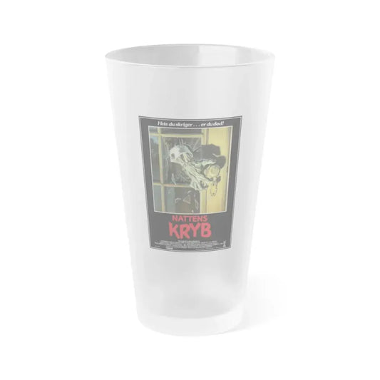 NIGHT OF THE CREEPS (DANISH) 1986 Movie Poster - Frosted Pint Glass 16oz 16oz Frosted - Go Mug Yourself