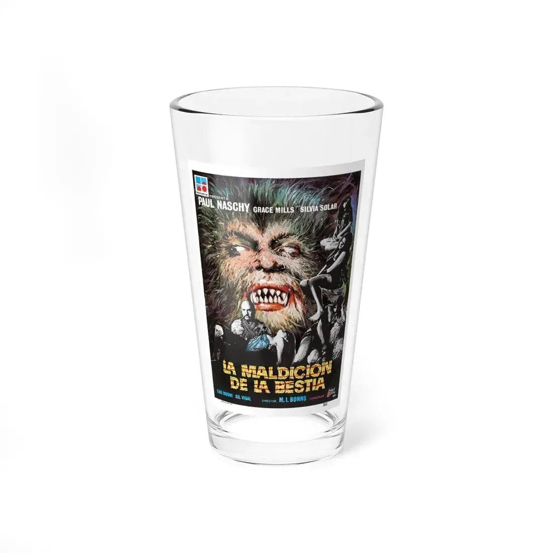 NIGHT OF THE HOWLING BEAST (WEREWOLF AND THE YETI) SPANISH 1975 Movie Poster - Pint Glass 16oz 16oz - Go Mug Yourself