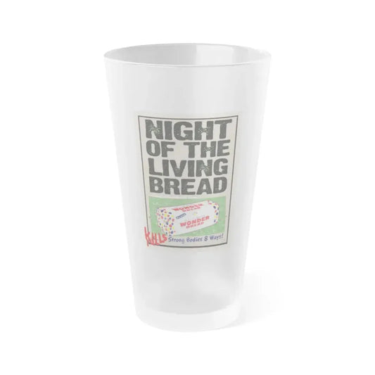 NIGHT OF THE LIVING BREAD 1990 Movie Poster - Frosted Pint Glass 16oz 16oz Frosted - Go Mug Yourself