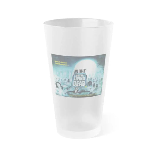 NIGHT OF THE LIVING DEAD 1968 Movie Poster - Frosted Pint Glass 16oz 16oz Frosted - Go Mug Yourself